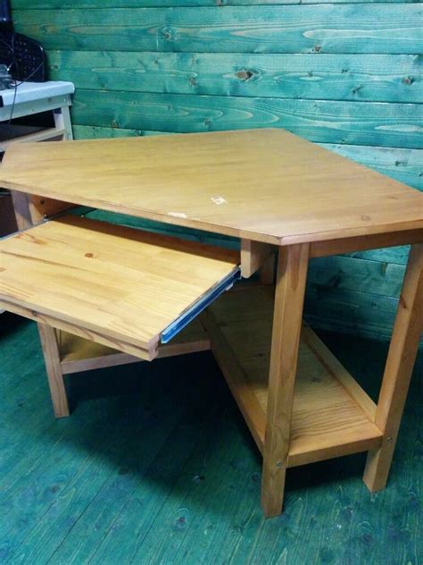 The surface of ikea corner desk is made with melamine thus making it durable and easy to clean. Ikea corner desk (stained pine wood) | in Lowestoft ...