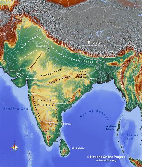 Map Of India Nations Online Project