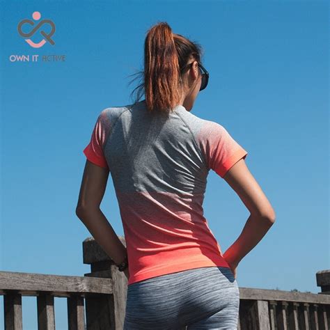 Gym Womens Sport Shirts Quick Dry Running T Shirt Sleeve Fitness