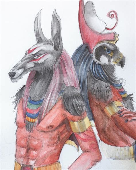 seth and horus by sketchingworlds on deviantart