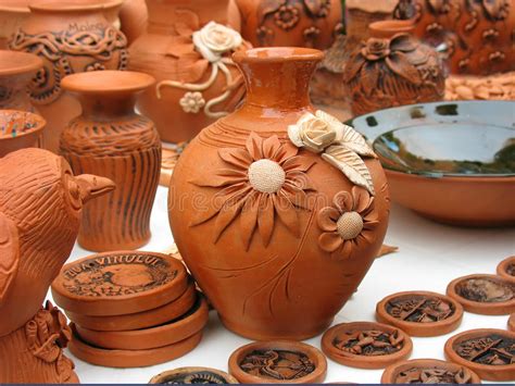 From the moroccan tagine to the japanese donabe. Handmade Clay Pots In A Workshop Stock Image - Image of ...