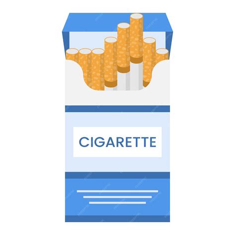 Premium Vector Open Cigarettes Pack Box Vector Illustration