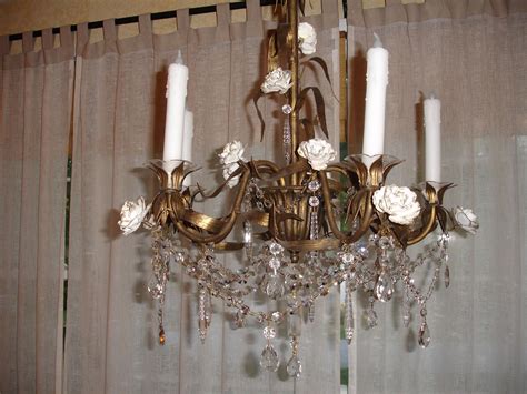 My Antique Chandelier I Embellished With Crystal Prisms I Love The