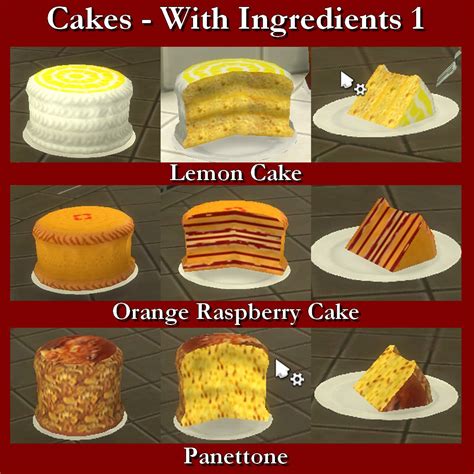 Custom Food Cakes With Ingredients 1 The Sims 4 Catalog