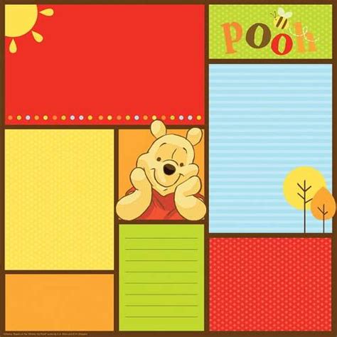 Disney Winnie The Pooh Collection Pooh Color Block 12 X 12 Scrapbook