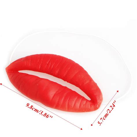 Sexy Lips Bloated Mouth Props Jokes Sausage Red Lips Thick Mouth Halloween Funny Horror Latex