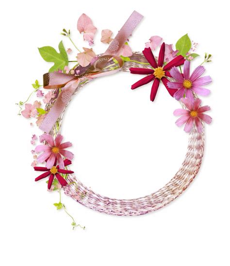 Floral Round Frame Png Clipart Circle Flower Frame Clip Art Library