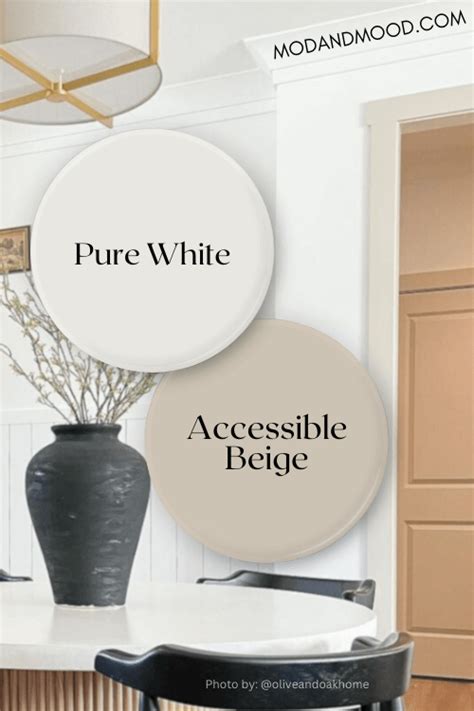 White Walls With Sherwin Williams Accessible Beige Trim Alabaster And