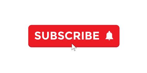Subscribe Button Vector With Cursor Icon In Trendy Flat