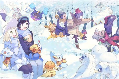 Theyre Having Some Fun In The Snow Huh Pokemon Alola Pokemon Moon Pokemon