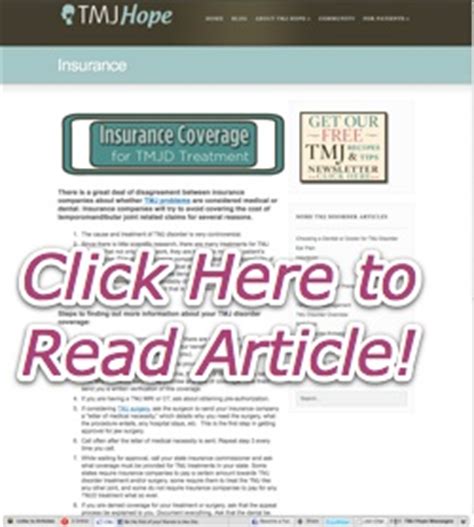 Why are tmj treatments not covered by most insurance companies? Does Your Insurance Company Cover TMJ Disorder?