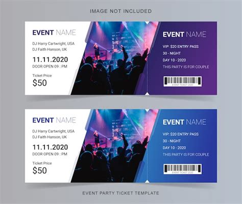 Premium Vector Event Ticket Template Design
