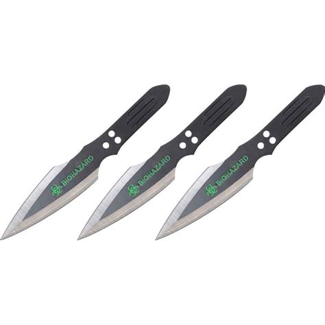 3 Piece Biohazard Thunderbolt Throwing Knives Np A8077 3a Medieval