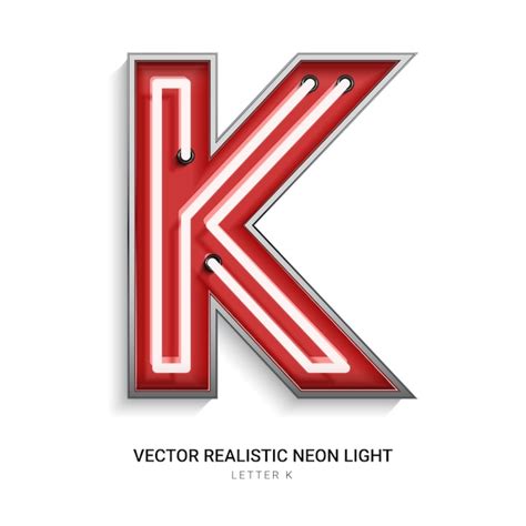 Premium Vector Neon Letter K
