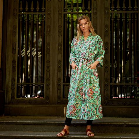 'Island Vibes' 100% Cotton Kimono Robe