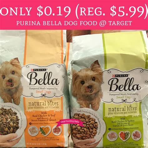 It's a simple way to give your sweet small dog an assortment of tasty, nourishing meals. 5/14 Only - $0.19 (Regular $5.99) Purina Bella Dog Food ...