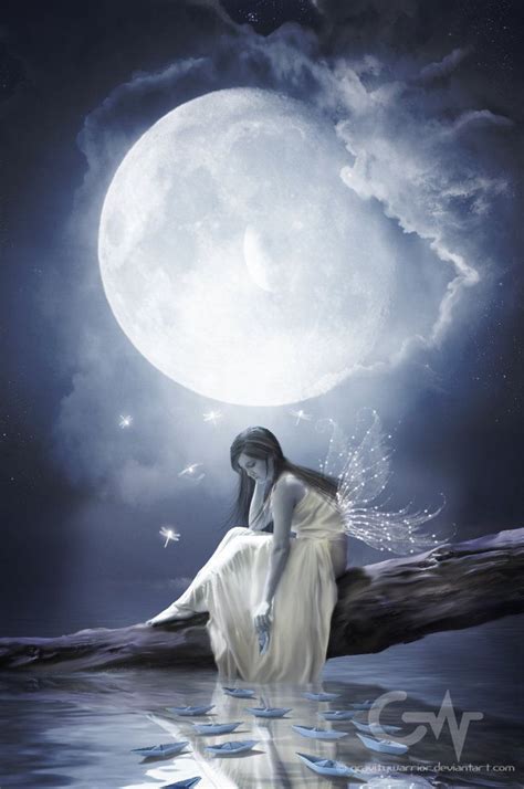 Loneliness By Gravitywarrior Angel Pictures Beautiful Fairies Moon