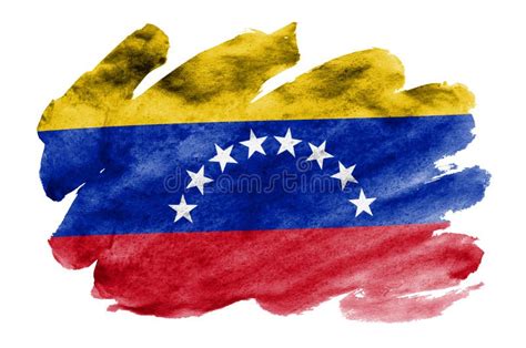 La Bandera De Venezuela Se Representa En Estilo Líquido De La Acuarela
