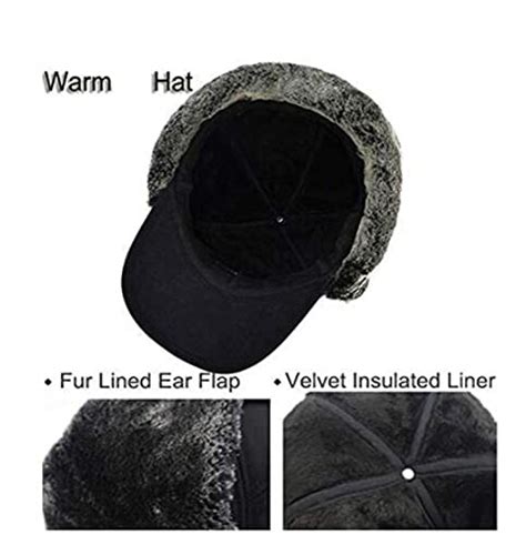 Winter 3 In 1 Thermal Fur Lined Trapper Bomber Hat With Ear Flap Full
