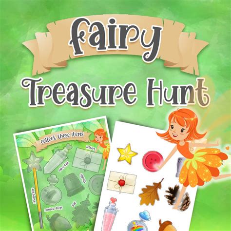 Fairy Treasure Hunt Clues Lock Paper Escape