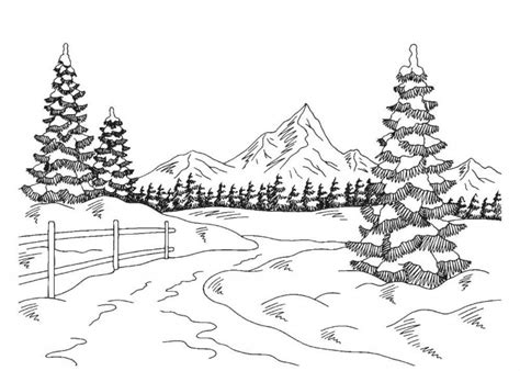 Desene Cu Peisaje De Iarna De Colorat Imagini și Planșe De Colorat Cu