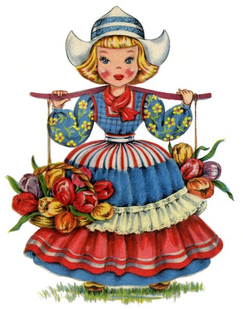 Itulah sebabnya kamu mencari martabak dengan ukuran mini. Cute Retro Dutch Doll Image! - The Graphics Fairy