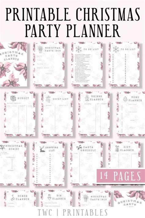 How much can you spend? Christmas Party Planner printable - plan the perfect Xmas ...