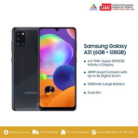 Samsung Galaxy A31 6gb Ram 128gb Price And Spec In Malaysia