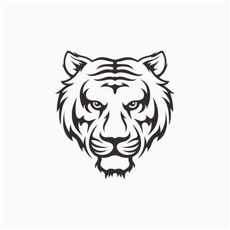 Awesome Tiger Head Logo Design Vector Illustration Vector Art