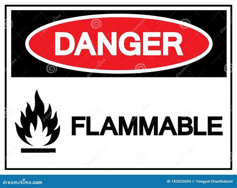 Danger Flammable Symbol Sign Vector Illustration Isolated On White