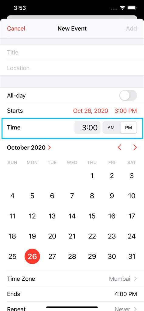 Answer How To Set Time Picker At Top Of Inline Style Date Picker In