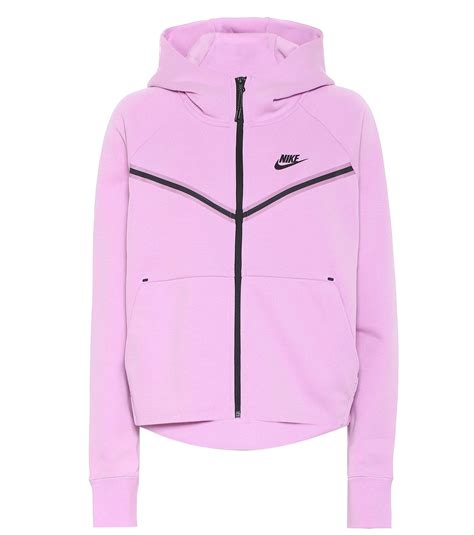 Nike Sportswear Tech Fleece Full Zip Long Sleeve In Pink Lyst Uk