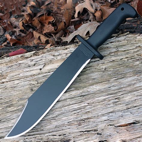 Cold Steel 97smbwz Black Bear Bowie Machete 12 1055 Plain Blade