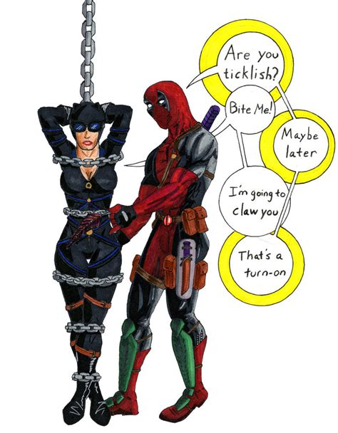 Deadpool Tickling Catwoman 2 By The Primal Clark On Deviantart