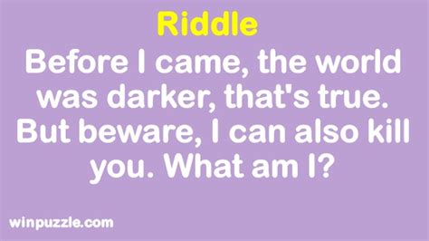 Dark Riddles With Answers Winpuzzle