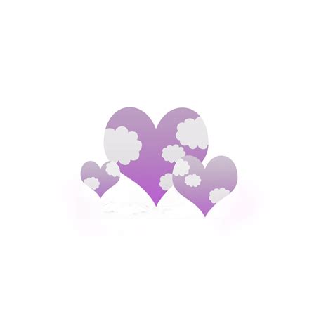 Mq Purple Heart Hearts Clouds Sticker By Qoutesforlife