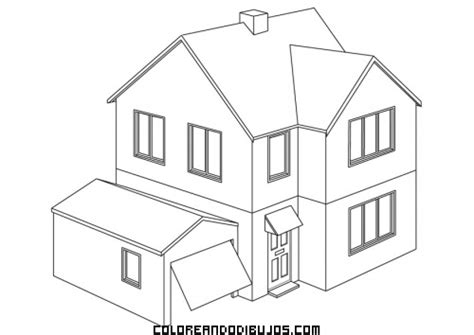 Casa Chalet Para Colorear Dibujos Para Colorear