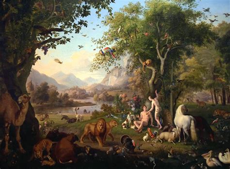 Adam And Eve In The Garden Of Eden Johann Wenzel Peter En