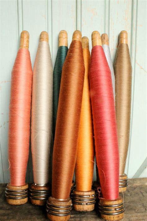 Various Colors Vintage Wooden Spool Thread Plastic Canvas Craft