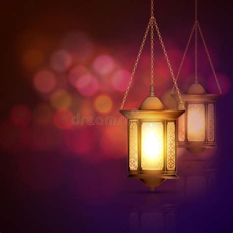 Ramadan Lantern Ramadan Kareem Islamic Lanterns Greetings Stock