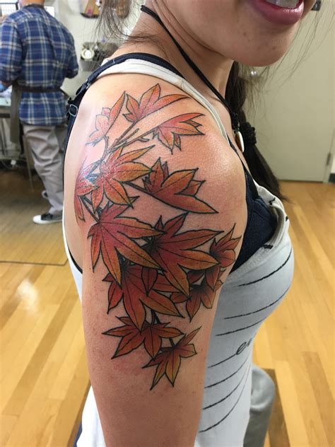 Japanese Maple Leaves Done By Blake At State Of Grace In Japantown San