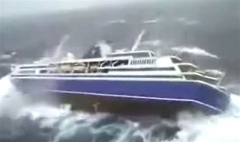 Viral Video Cruise Ship Battered By Waves In Stomach Churning Footage