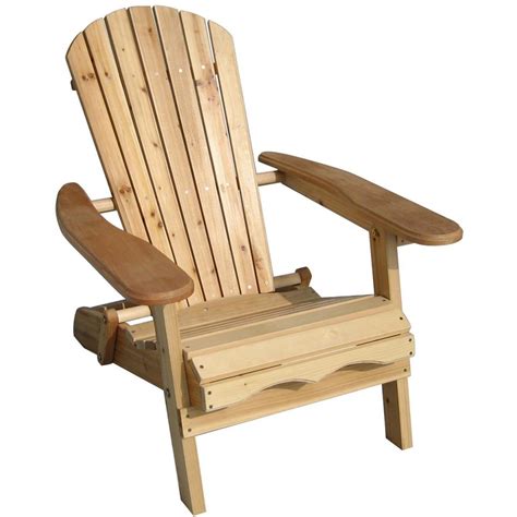 Natural Hardwood Folding Adirondack Chair Kit