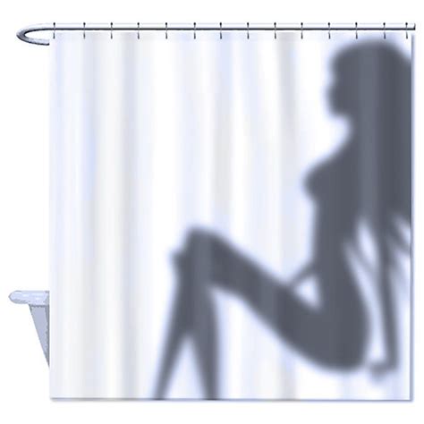 72w X 72h Funny Shower Curtain Sexy Woman Shadow Polyester Fabric Waterproof Shower