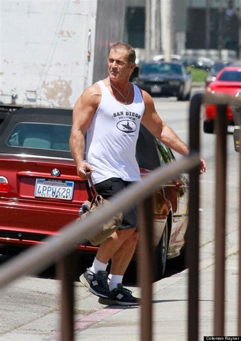 Mel Gibson Shows Off Bulging Muscles As He Bulks Up For The