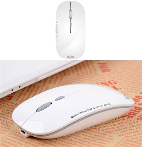 Ultra Thin 24ghz Wireless Optical Gaming Mouse With Usb Receiver White