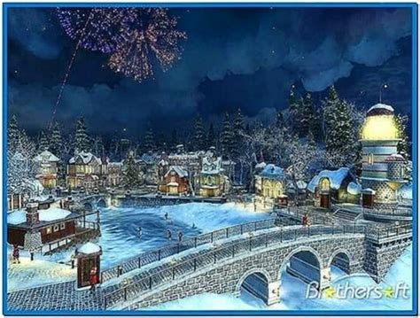 Snow Village 3d Screensaver 1102 Download Screensaversbiz