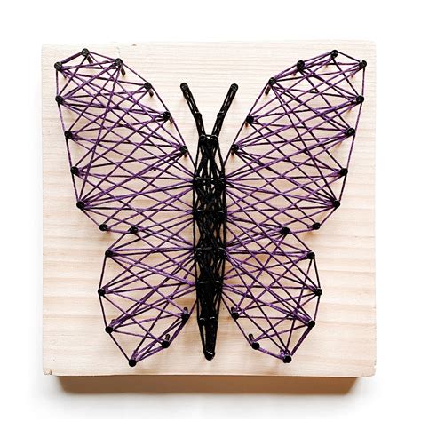 Diy String Art Kit Butterfly Design Diy String Art Kids Etsy