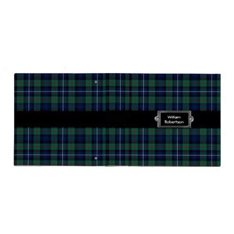 Traditional Custom Robertson Tartan Plaid Binder Zazzle Robertson