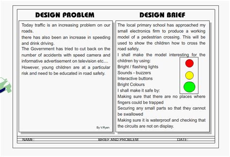 Design Problem And Brief Design Brief Template Primary School Ngss